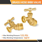 10PC HeSun 1/2" MIP Inlet x 3/4" MHT Outlet No-Kink Hose Bibb Valve - Image 4