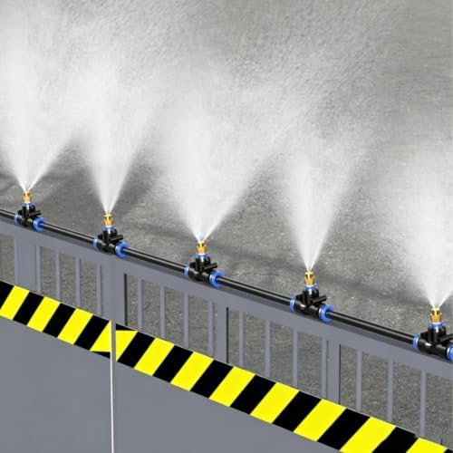 Outdoor Cooling Mist Kit - Automatic Watering Atomizing Tee Nozzle Irrigation System, Easy to Install Garden Misting System (20m/65.6ft) for Instant Refreshing Comfort by Unknown