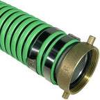 Gloxco Heavy Duty EPDM All Weather Suction Hose Assembly, Black Tube, Lime Green Helix, 3" Inside Diameter with Male x Female NPSM Pinlug Fittings Installed, 20 ft Length - Image 4