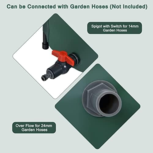 LDAILY 60 Gallon Collapsible Rain Barrel to Collect Rainwater from Gutter, PVC Rain Water Collection Barrel w/Spigot Filter & Top Mesh, Effectively Saving Water, Large Water Storage Container - Image 4
