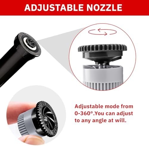 10 Pieces Variable Arc Nozzle, Replacement Pop-up Sprinkler Heads Compatible with Hunter, RainBird, Orbit High Efficiency Pop Up Sprinklers for Garden Lawn Irrigation (17AN) (Pack of 3) - Image 3