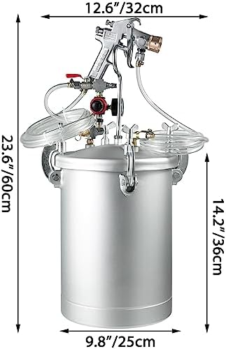 Paint Bucket Tank 15L 4 Gallon Pressure Spray Gun with 4.0mm Nozzle Regulator Pot Paint Sprayer Industrial Painting - Image 5