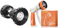 HOSUN Fire Hose Nozzle & Orange Garden Hose Nozzle, Heavy Duty Fireman Style Garden Hose Nozzles, Leak Proof & Adjustable Water Nozzle High Pressure by HOSUN
