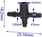 Lawn Sprinkler Irrigation System Drip Irrigation 2 Way Drip Arrow 1/8 Tee Connector Water Distributor 3/5 Hose Barb Water Connector Adapter 500Pcs - Image 2