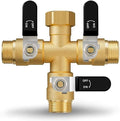 Garden Hose Splitter, 3 Way Heavy Duty Brass hose splitter, Water Hose Bib Spigot Splitter with 0.59" Full Flow Ball Valve Outlet & Shut-Off Valve 3/4'' Connector Outdoor Water Faucet Adapter by ZaakWang