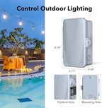BN-LINK Pool Pump Timer Outdoor Mechanical Timer Box, Heavy Duty 24 Hour Programmable, 2HP 40A Max, 120, 240, 277 VAC, for Pool Pump, Water Heater, Fans, SPA - Image 3