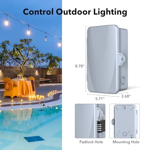 BN-LINK Pool Pump Timer Outdoor Mechanical Timer Box, Heavy Duty 24 Hour Programmable, 2HP 40A Max, 120, 240, 277 VAC, for Pool Pump, Water Heater, Fans, SPA - Image 3