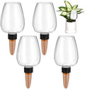 4 Pcs Watering Globes for Plants, 11.8 oz Clear Self Watering Bulbs with Slow Release Terracotta Spikes, Automatic Plant Waterer System, Irrigation Globes for Indoor Potted Plants by Unknown