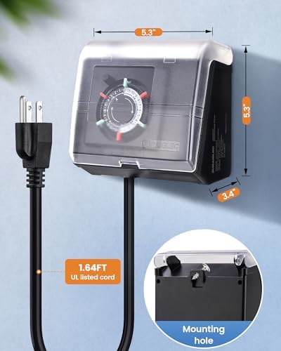 SURAIELEC 24-Hour Mechanical Pool Timer for Above Ground Pool, NEMA 5-15R - Image 6