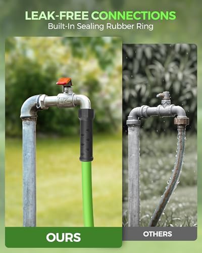 30 FT x 5/8″ Garden Hose, Lightweight Flexible Garden Water Hose with Swivel Handle, 200 PSI Working, 450 PSI Burst, Heavy Duty Water Hose for All-Weather Outdoor Use, G30GH06 - Image 6