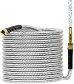 SPECILITE 50ft 304 Stainless Steel Garden Water Hose with Brass Nozzle by SPECILITE