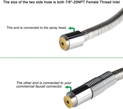 38'' Commercial Pre-rinse Hose Flexible Stainless Steel Hose - Image 5