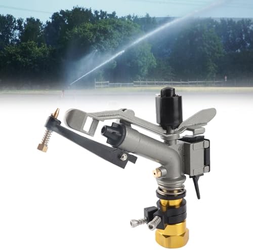 Impact Sprinkler, 360 Degree Auto Rotating Irrigation Sprayer 1 Inch FNPT Yard Lawn Water Sprinkler Head Long Range 18 36m Coverage Efficient Water Saving for Garden Farm Orchard - Image 2