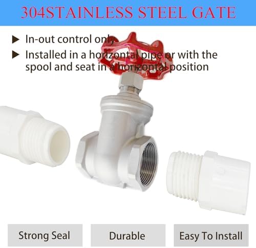 1-1/4" NPT 304Stainless Steel Gate Valve DN32 - Image 2