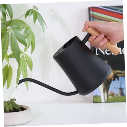 Retro Stainless Steel Long Spout Watering Can with Wooden Handle - Image 6