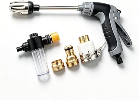 Hose Hawk Heavy Duty High Pressure Washer Nozzle, 3 Spray Modes, Fits All Standard Garden Hoses, Easy to Install for Outdoor Cleaning (B) by Unknown