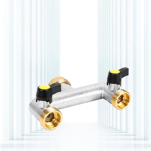 Brass Tap Splitter 2 Way Hose Connector 3/4 Inch - Image 3