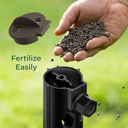 Root Quencher Jr (2 Pk) - Deep Underground Dripper, Tree & Plant Root Watering Drip Irrigation & Fertilizer Stake (1/2" Female NPT Compatible with All Connectors, Water Hose, Drip & PVC) - Image 4