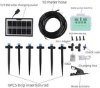 Solar Drip Irrigation System, Solar Panel Kit Outdoor, 10m Tubing, Type C Charging, LED Display, for Garden Farm Greenhouse Balcony Vacation (White) - Image 5