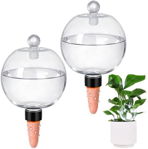 2 Pack 26 oz Extra Large Plant Self Watering Globes Top Fill by MUDEREK