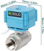 U.S. Solid Motorized Ball Valve - IP67 3/4inch Stainless Steel Ball Valve 9-24V with Waterproof Cover, Full Port, Manual Function, 2 Wire Auto Return, NPT, Normally Open - Image 6