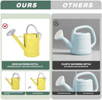 Metal Watering Can for Outdoor Plants, 1.7 Gallon Yellow Garden Watering Can for Flower, Houseplants, Galvanized Finish - Image 6