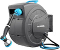 Retractable Garden Hose Reel Ground Mounted 1/2 Inch x 90 Ft by RainboWiner
