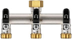3-Way Garden Hose Splitter, Heavy-Duty Brass, 3/4" GHT, Black by Yayamz