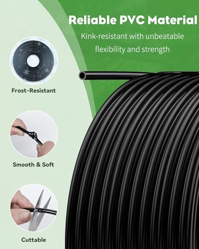 Pawfly 500 ft. 1/4" Drip Irrigation Tubing, Blank Distribution PVC Tubing for Drip Irrigation System, Drip Irrigation Hose Roll for Garden Watering System - Image 5