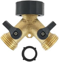 1/4 Pcs Hose Splitter Brass 2 Way Garden Connector 3/4 inch Thread Y Shape Spigot Adapter Heavy Duty Water For Garden Hose(Bronze-1pcs) by Unknown
