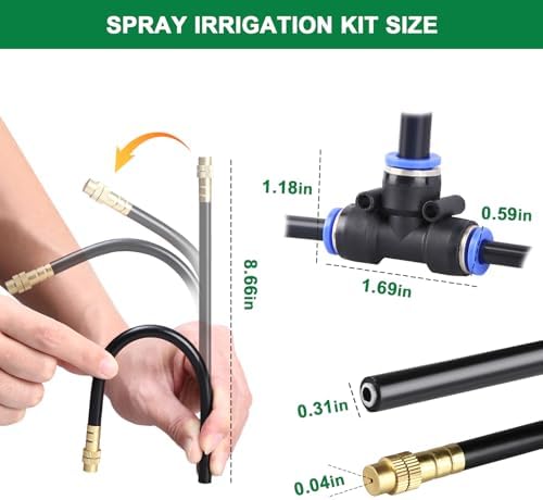 Drip Irrigation System, 2026-Upgrade 200Ft 1/4" Garden Watering System with 40 Pcs 360° Adjustable Copper Nozzles, DIY Kit for Garden, Lawn, Greenhouse, Raised Beds & Outdoor Plants - Image 3