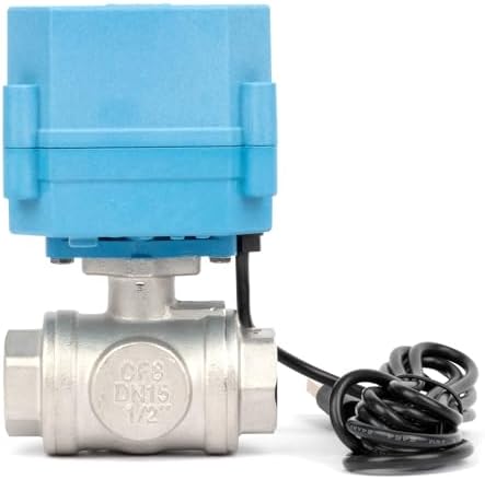 U.S. Solid WiFi Smart Motorized Ball Valve 1/2 in NPT 3-Way 304 Stainless Steel Electric Actuated Valve USB Powered NSF Certified LED Indicator for Water Irrigation - Image 4