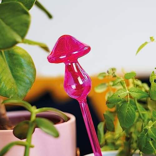 Bubblegum Stuff - Mushroom Micro Dousers, Neon Coloured Glass - Garden Tools, Home Accessories, Garden Gadgets, Automatic Watering System, Moisture Meter Plant - Batteries Included - Image 4