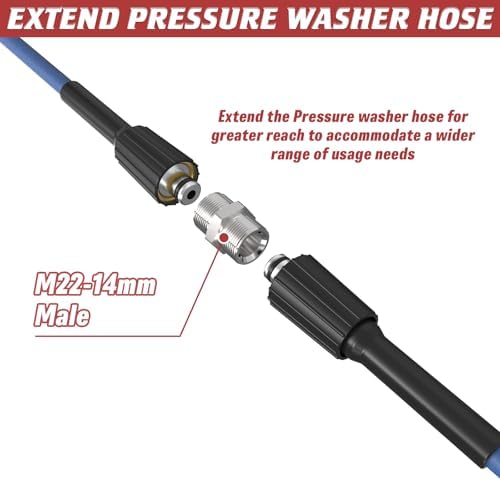 3/8" Pressure Washer Quick Connect Kit, M22-14mm Swivel Fitting - Image 5