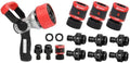 Eden 96806 Heavy Duty Metal Garden Hose Spray Nozzle Quick Connect Starter Set with Eden 99909 Quick Connect Starter Kit (9 pc Set) by Unknown