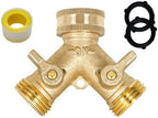Garden Hose Splitter 3/4 Inch 2/4-Way Brass Garden Hose Splitter Tap Y-Type Watering Connector Distributor for Outdoor Faucet(Y-type-EU) by Unknown