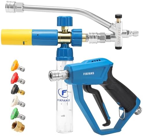 FIXFANS Pressure Washer Hose Reel with Hose, Pressure Washer Gun with Mini Foam Cannon - Image 6