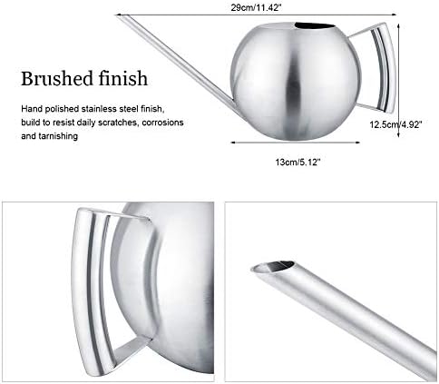 Stainless Steel Watering Can, 1000ML Long Spout Indoor Plant Watering Pot - Image 6