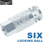 1/2” I/M Industrial Type Air Coupler with 1/2” FNPT, Steel High Flow 5PCS Air Tool Fittings (Pack of 2) - Image 5