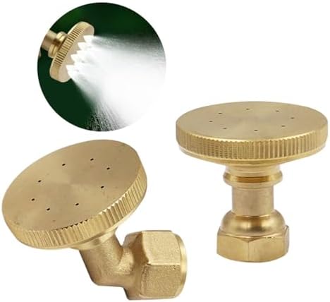 Fountain Nozzle Adjustable 8-Hole Brass Sprayer Nozzle M14 Atomizing Spray Fitting Hose Garden Sprinkler Misting Nozzles(Curved) - Image 2