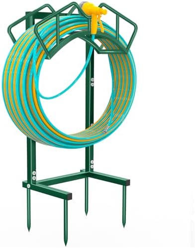 Qatsrin Super Stable Garden Hose Holder, Water Hose Reel holds 160ft, Green by Qatsrin