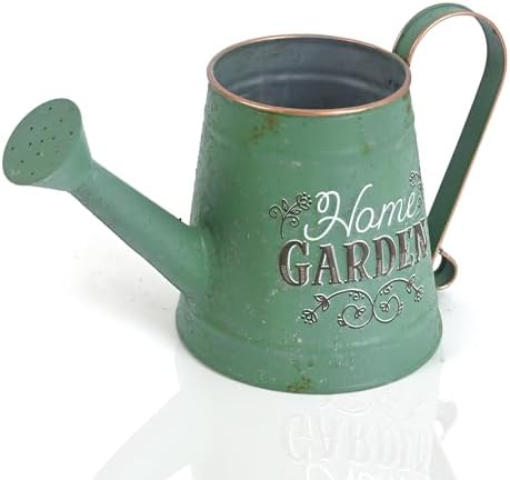 Cute Small Watering Can Indoor Plants Garden Metal Decorative Watering Cans for Outdoor Plants Bonsai Outdoor Garden Flower Decorative (Green, 1.5L, 50.7 Oz) by Z%C2%B2BellaDecor