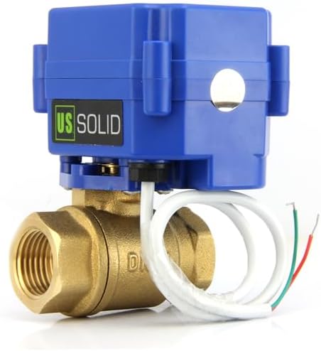 U.S. Solid Motorized Ball Valve- 3/4" Brass Ball Valve with Standard Port, 9-24V AC/DC and 2 Wire Auto Return Setup (Pack of 12) - Image 4