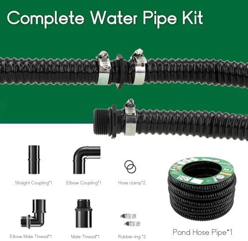 LONGRUN Pond Tubing 1.25 Inch 1-1/4'' Diameter, 23.6 Feet Long Corrugated Flexible Hose Pipe, Pool PVC Tube for Garden Ponds Waterfalls Camping Caravans Filters Drainage Marine - Image 4