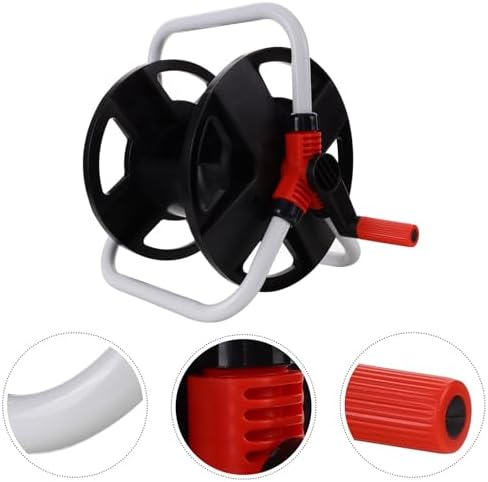 Freestanding Water Hose Reel Holder with Coiling Mechanism for Outdoor - Image 6
