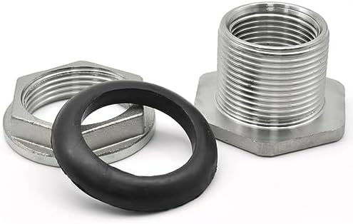 Hose Connector BSP Female Thread 304 Stainless Steel Pipe Fitting Coupler Water Tank Hole Drain, for Home Garden Hose Connectors Adapter Fitting(DN20) - Image 4