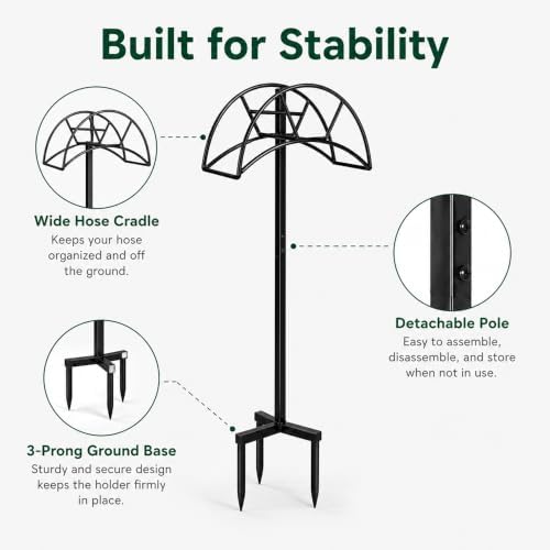Garden Hose Stand, Freestanding Outdoor Hose Holder - Image 6