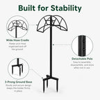 Hose Rack For Garden, Freestanding In-Ground Hose Holder - Image 5