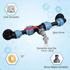 Rain Barrel Diverter Kit for 2 Barrels, Heavy Duty Brass Spigot with PE Hose Fittings, Leak Resistant Connector for IBC Water Transfer - Image 4