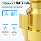 TAILONZ 32Pcs 1/4" MNPT Brass Industrial Air Quick Connect Plug - Image 3